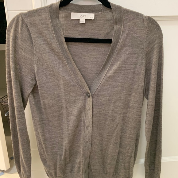 LOFT MP V-Neck Button Up Cardigan - Picture 1 of 4